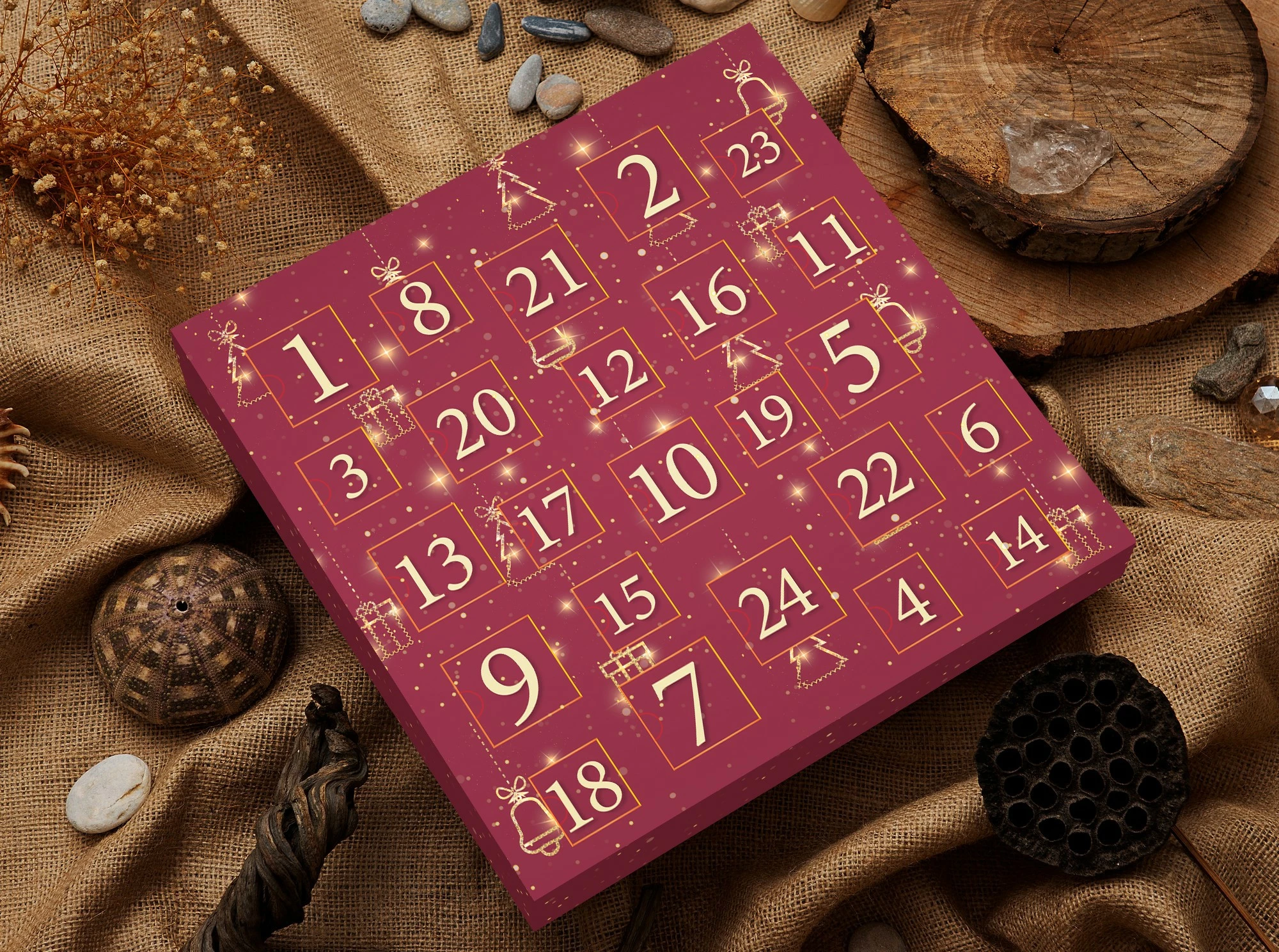 Kalendar adventi Elika Silver, set bizhuterish Charm Mix 2