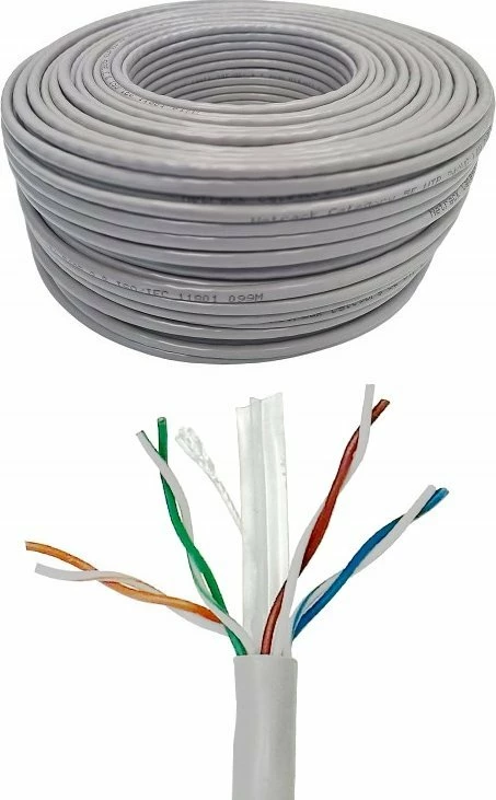 Kabllo rrjeti Ethernet NetRack LAN-GY6U-305 Cat 6 U/UTP 305m CCA, gri