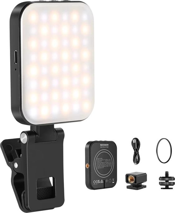 Dritë selfie LED Neewer BL48B, magnetike, 48 LED, 1000mAh, e zezë