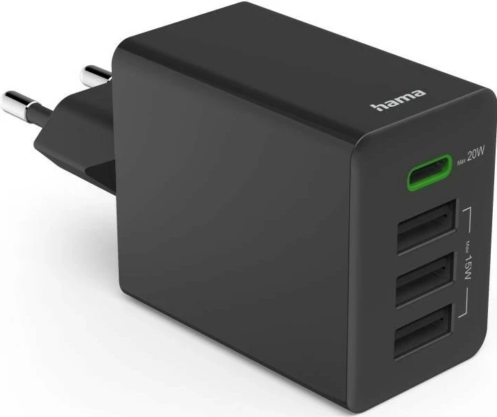 Karikues Hama 35W PD/QC 1x USB-C, 3x USB-A, i zi