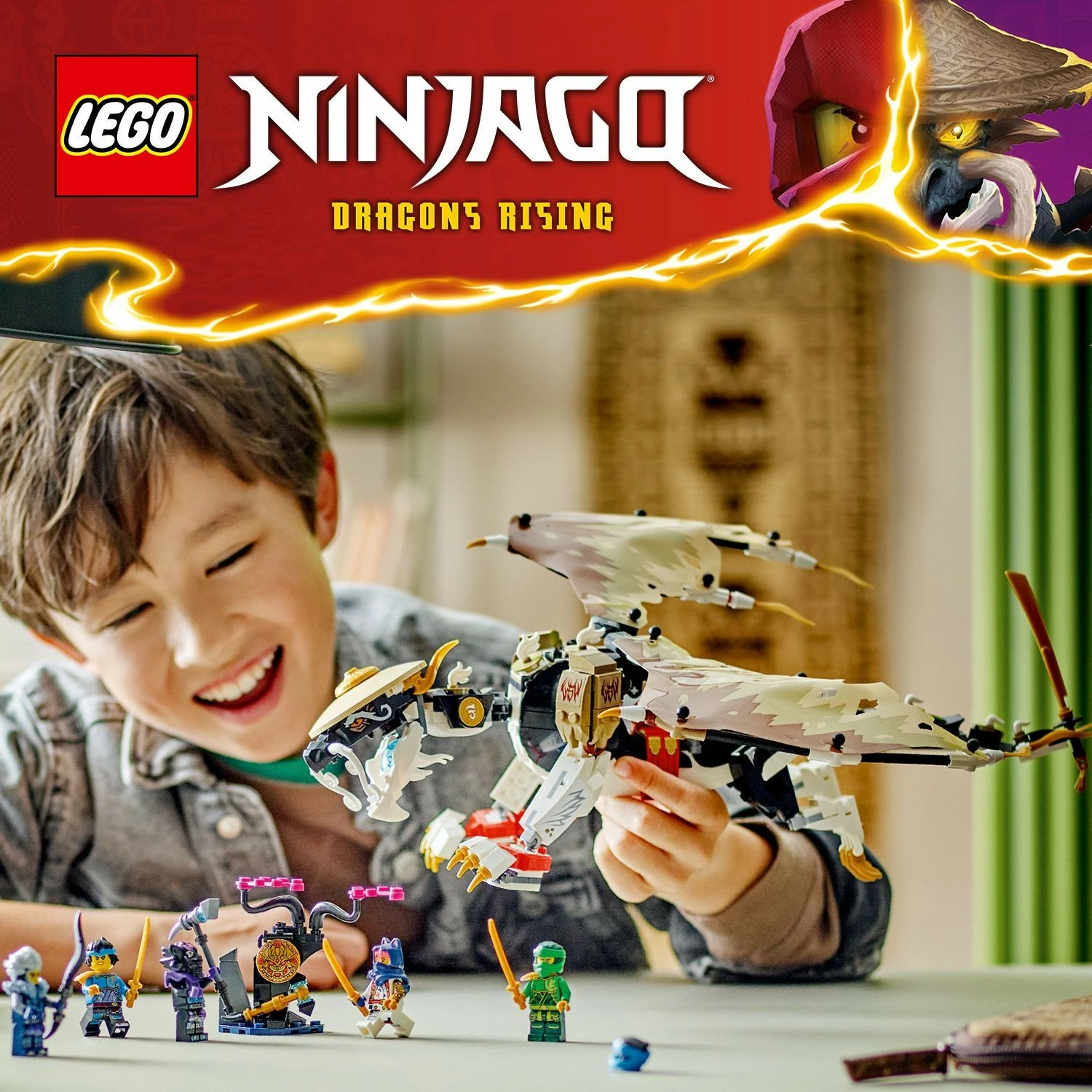 Set ndërtimi LEGO NINJAGO Egalt the Master Dragon 71809, 532 pjesë, multingjyrësh