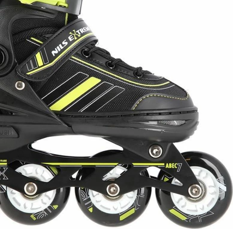 Rollera 2-në-1 Nils Extreme NH18191, të zinj-limon, madhësia L (39-43)