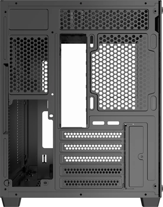 Kasë DarkFlash B275 Mini Tower M-ATX/ITX me xham të kalitur (pa ventilatorë), e zezë