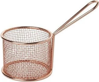 Shportë patatesh të skuqura, Fine Dine, e rrumbullakët 95 mm, bakër
