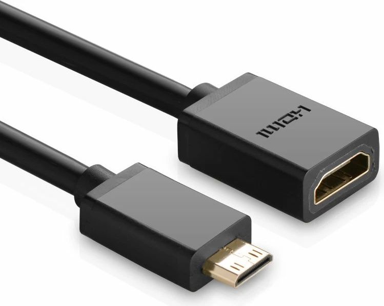 Kabllo adapter Ugreen, HDMI femër në mini HDMI mashkull, 22 cm, e zezë