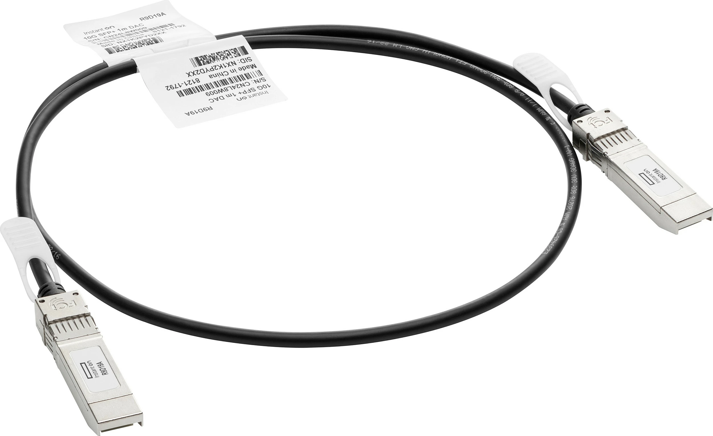 Kabllo DAC HPE Aruba Networking 10G SFP+–SFP+ 1 m, e zezë
