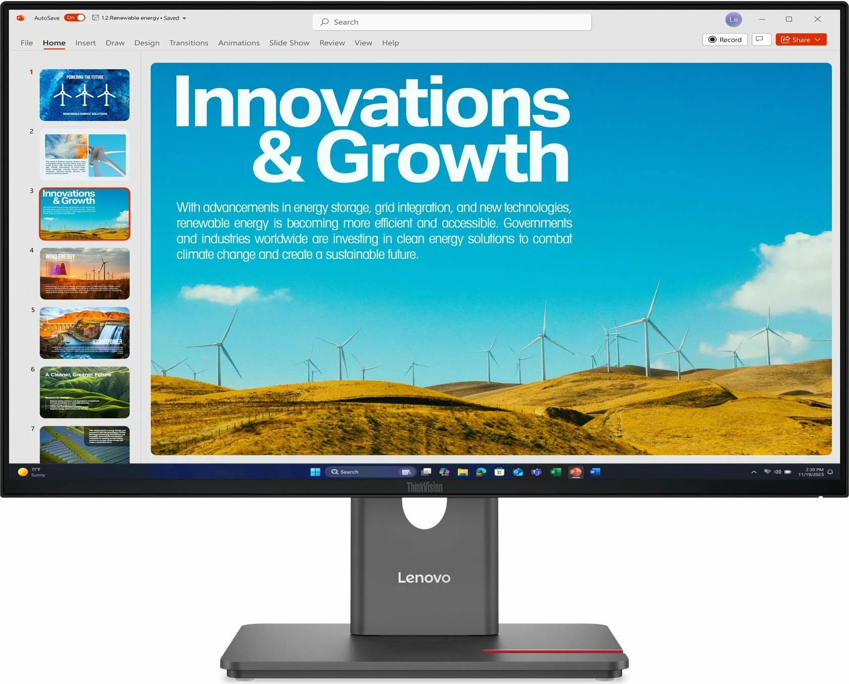 Monitor Lenovo ThinkVision P24QD-40 (64B1GAT1EU) 23.8\" IPS WQHD 120Hz USB-C Dock zi