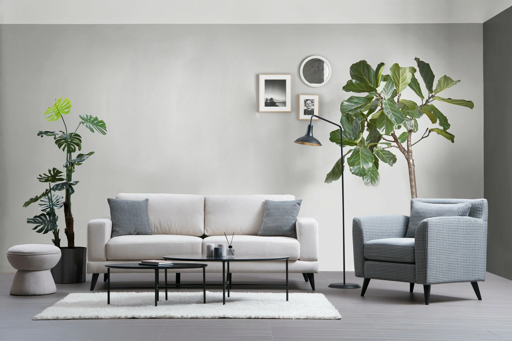 Divan-krevat 3 vende, Atelier del Sofa, nordik, bezhë