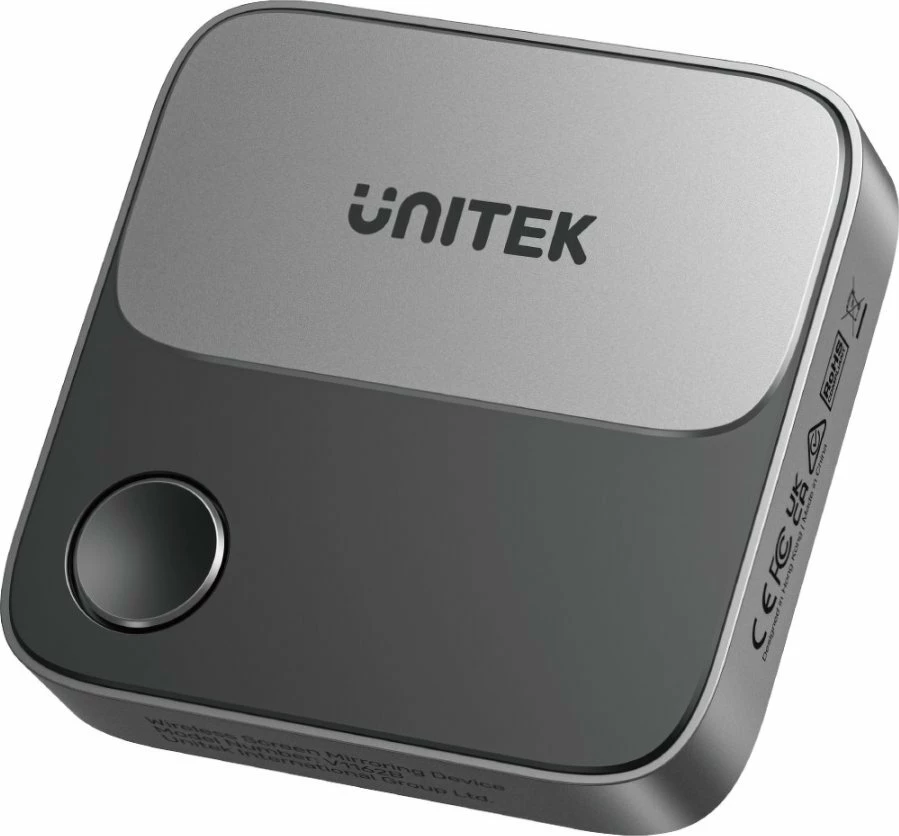 Transmetues HDMI pa tel Unitek V1162B01 4K@60Hz Wi‑Fi 2.4/5GHz rreze 8m, zi-gri, set me kabllo