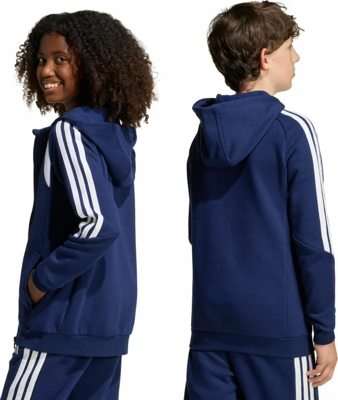 Duks për fëmijë adidas Tiro 26 League Sweat Full Zip KF3322, i kaltër [Madhësia: 140 cm]