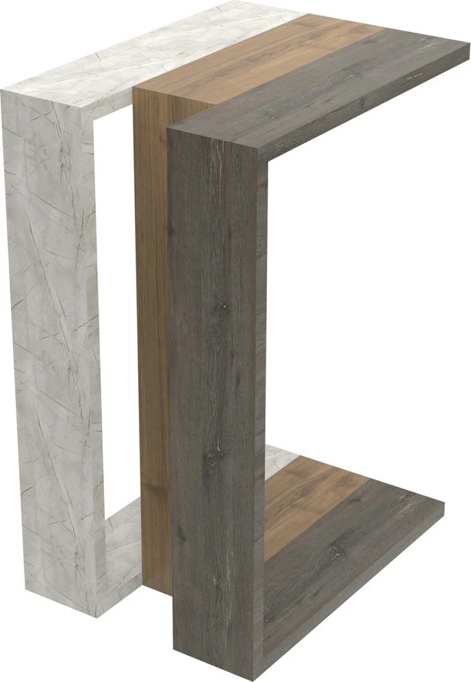 Tavolinë anësore Skye Decor, ngjyrë kafe e errët, Hitit