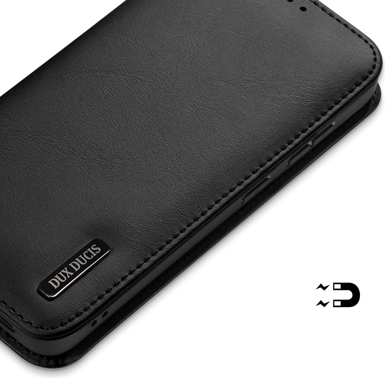 Mbështjellës Dux Ducis Hivo për Samsung Galaxy S25 Edge, me kapak, RFID, i zi