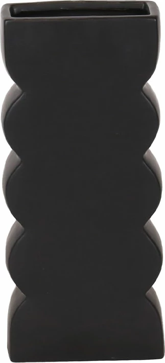 Vazo VEI, qeramike, e zezë, 14.5x7x30.5cm