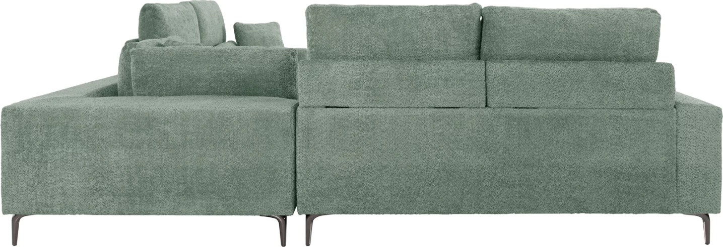 Kënd divani SYMMET FH3269.06, pëlhurë mente, këmbë antracit me shkëlqim, 314x236x90-102H cm