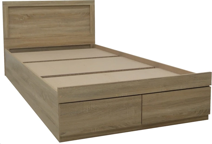 Krevat Olympus me sirtar, ngjyrë lisi të çelët, 100x200cm