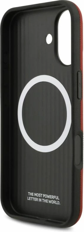Kapak telefoni BMW M FW Metal Logo MagSafe për iPhone 17, i kuq