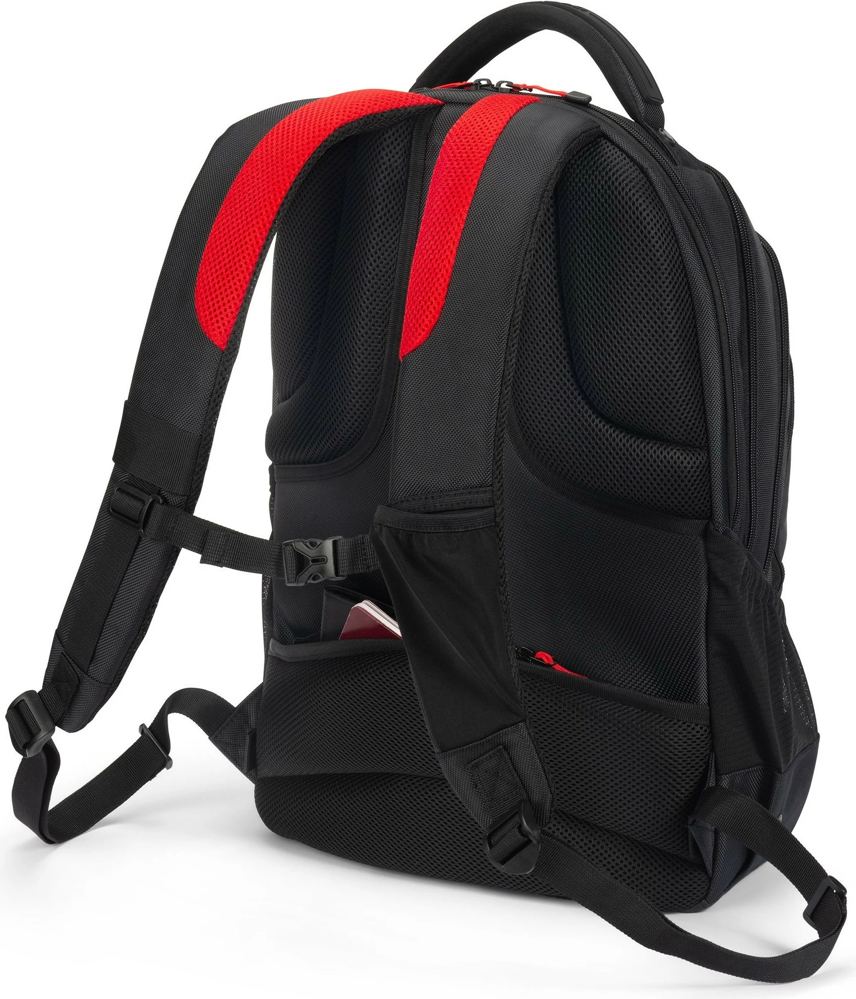 Shpinë DICOTA D32119-RPET, 16", Kasë për laptop, rPET, e zezë dhe e kuqe