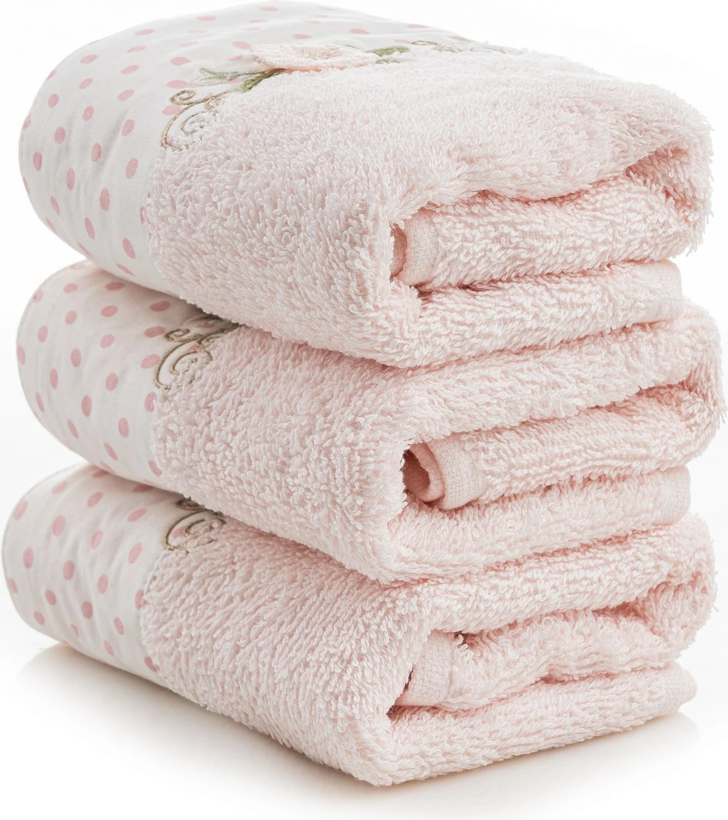 Set peshqirësh për larje (3 copë), Mijolnir, Lavin - ngjyrë salmon