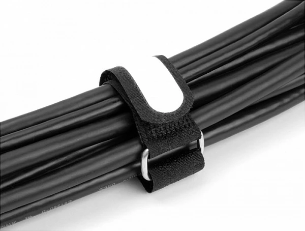 Lidhëse kabllosh me Velcro DeLOCK 457x25 mm, 5 copë, e zezë