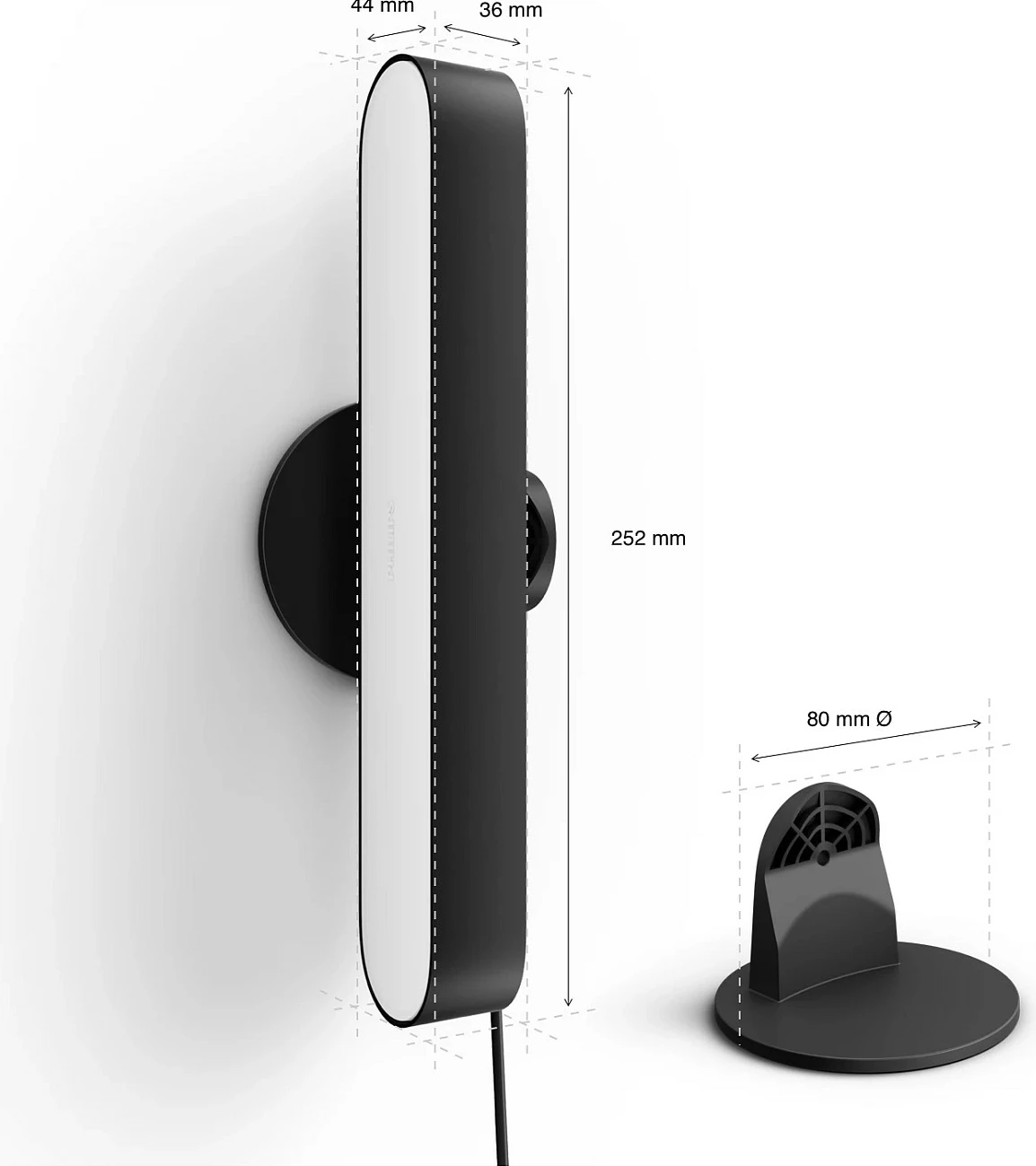 Dritë tavoline Philips Hue Play, LED, ZigBee, e zezë
