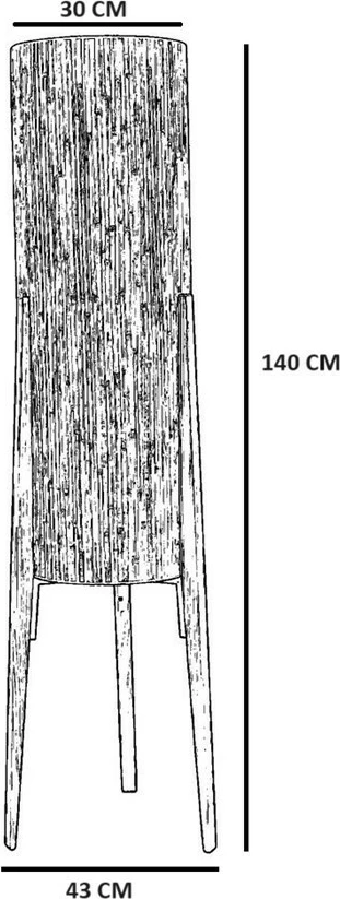 Llambë dyshemeje Opviq, 8834-5, trup metalik ose druri, kapak prej tekstili, e zezë/kafe, 140cm