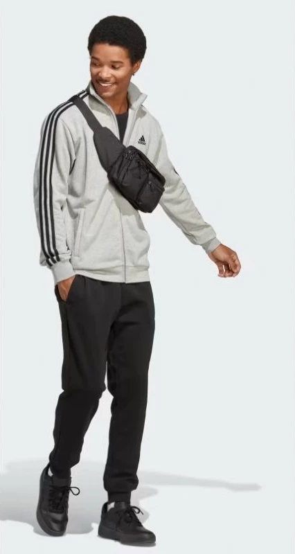 Trenerka adidas me Vija 3-stripes French Terry për Meshkuj, ngjyrë gri [Madhësia: S]