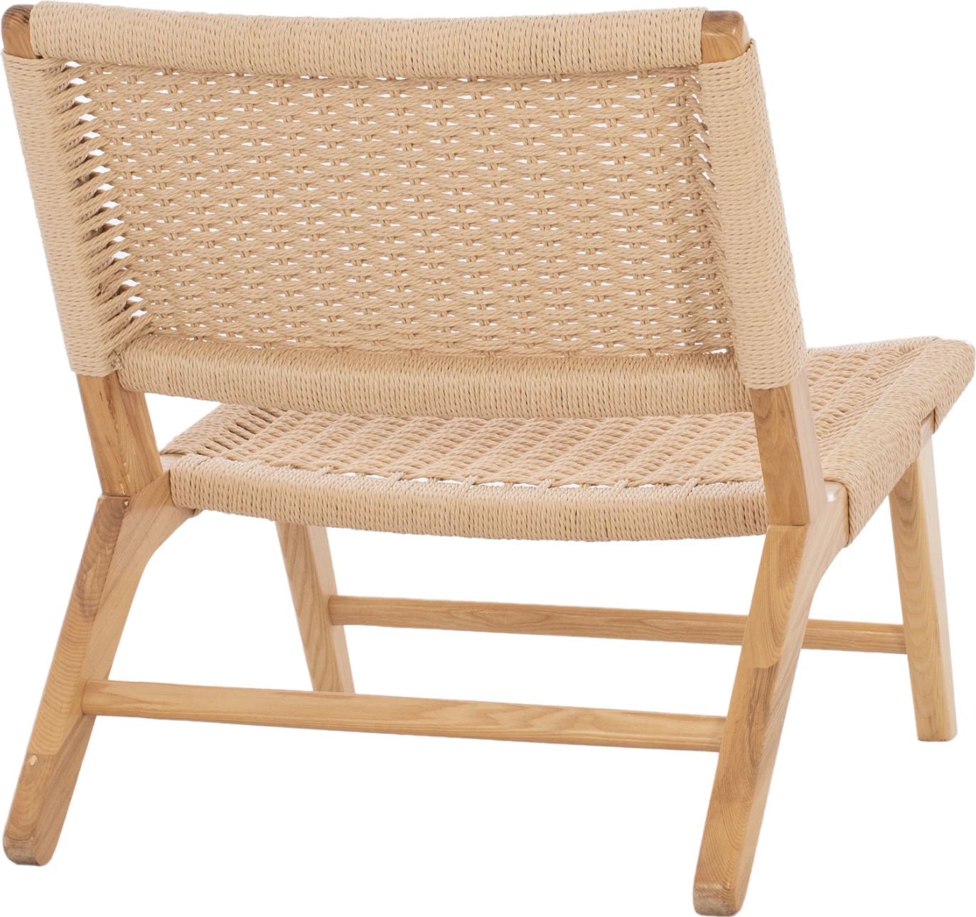 Karrige ANIKA pa krahë, dru, litar i thurur, FH8917.01, 67.5x75x73.5 cm