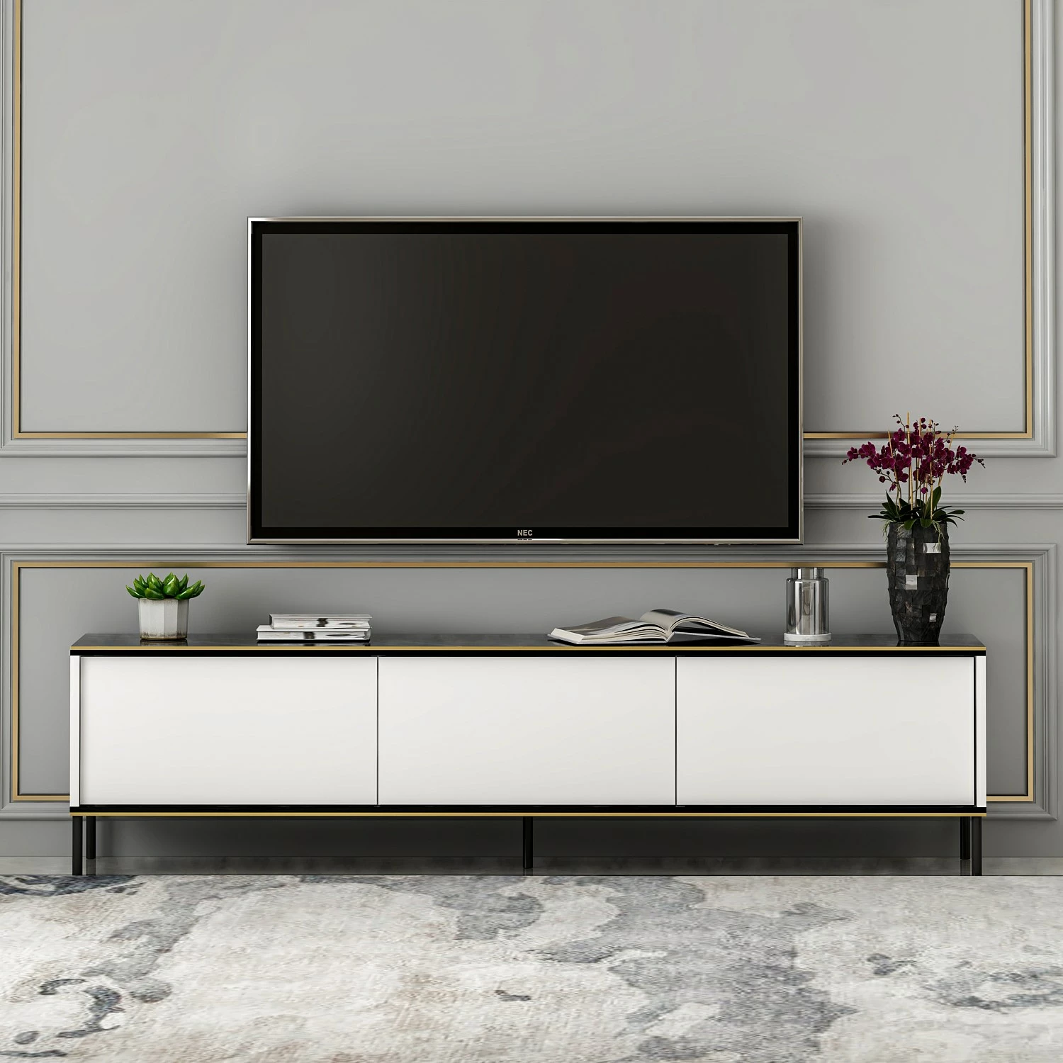 Komodë TV Hanah Home, Imaj - e bardhë