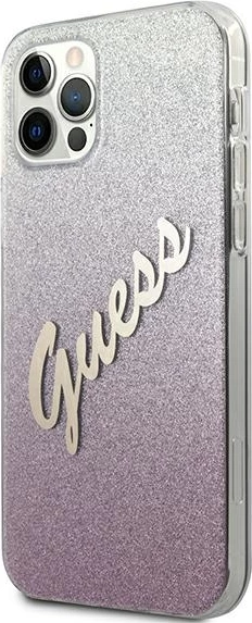 Mbështjellës Guess GUHCP12LPCUGLSPI për iPhone 12 Pro Max 6.7", Glitter Gradient, Rozë