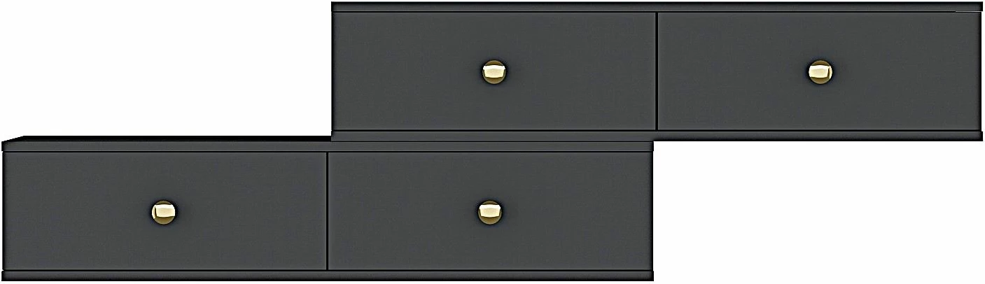 Komodë TV Zuzu Double, ngjyrë antracit, Skye Decor