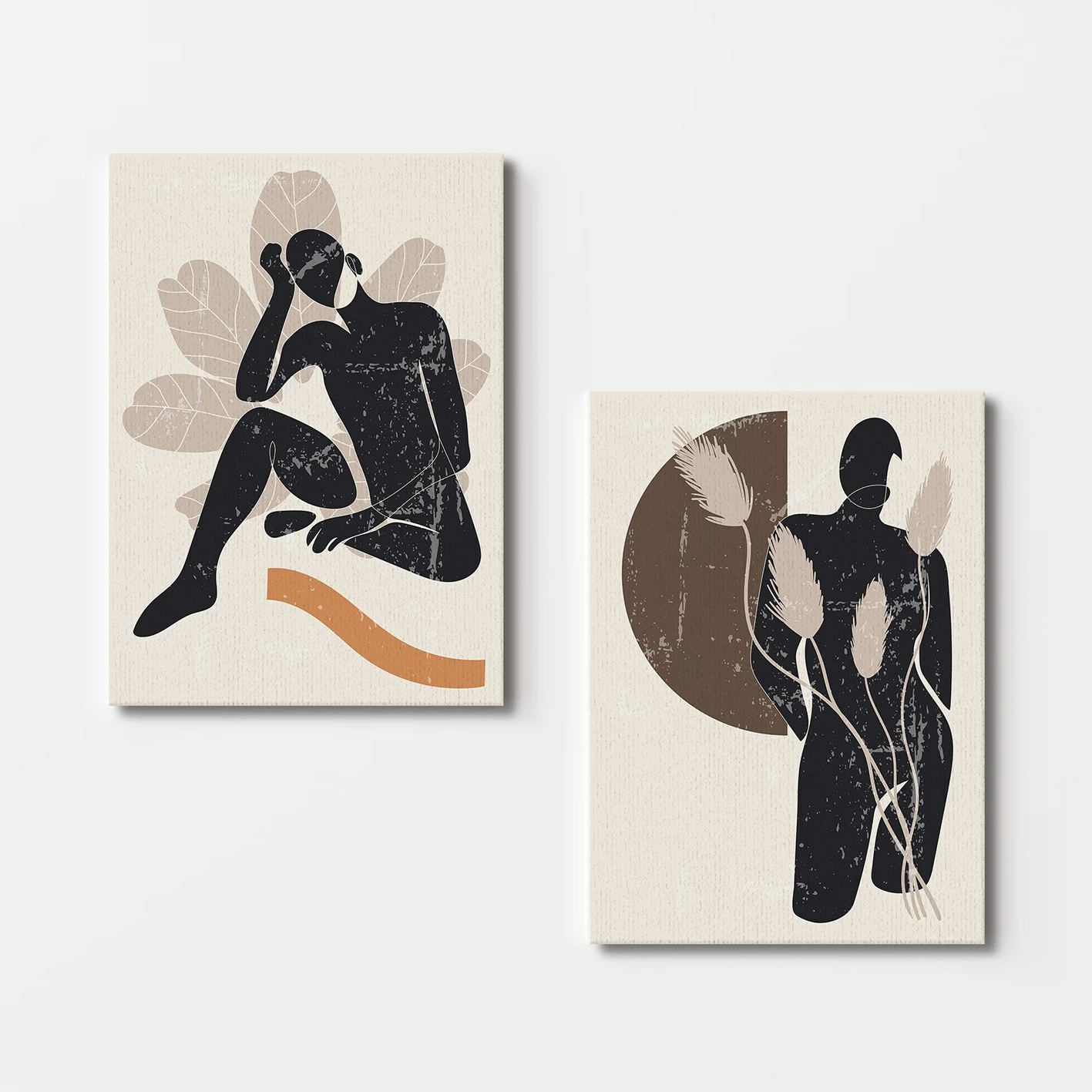 Pikturë dekorative në kanavacë (2 copë), Wallity, 2KNV4250, 50x70cm