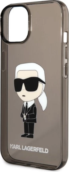 Mbështjellës Karl Lagerfeld Ikonik Karl për iPhone 14 Plus, i zi