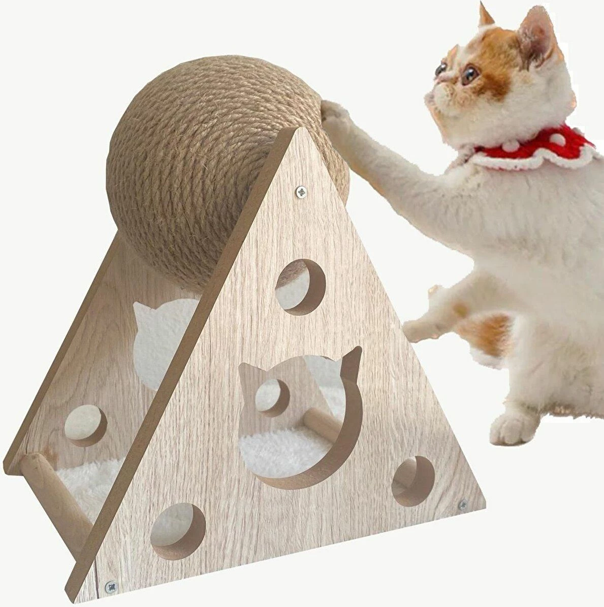 Lodër prej pëlhure për mace, Paws & Whiskers, Milo, bezhë