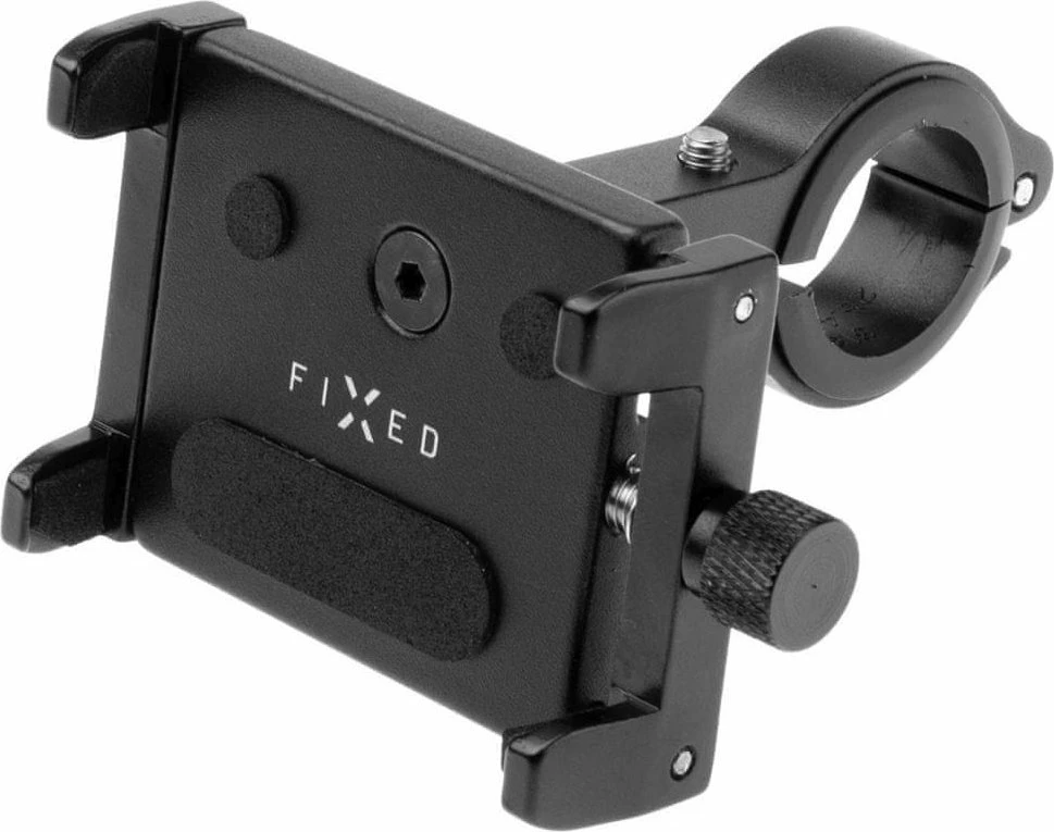 Mbajtës telefoni Fixed Fixed Bikee ALU për timon 18–31 mm, për 4–6.7", alumin me Anti-UV, i zi