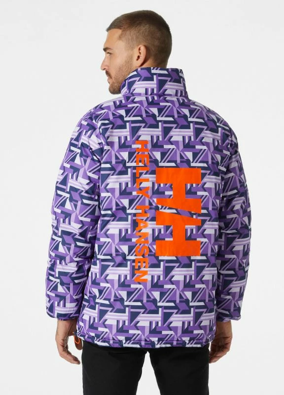 Jakne për meshkuj Helly Hansen YU 23 Revesible Puffer, ngjyrë vjollcë dhe blu marine [Madhësia: L]