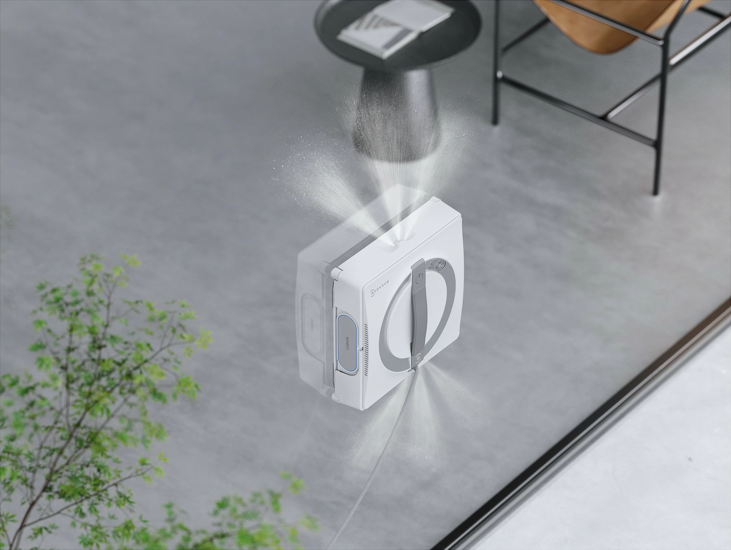 Robot pastrimi dritaresh ECOVACS WINBOT W2 PRO OMNI, thithje, bateri 4500 mAh, i bardhë