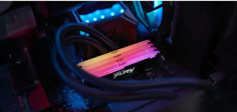 RAM Memorje Kingston FURY Beast DDR4 KF436C17BB2AK2/16 16GB (2x8GB) 3600MHz RGB, e zezë