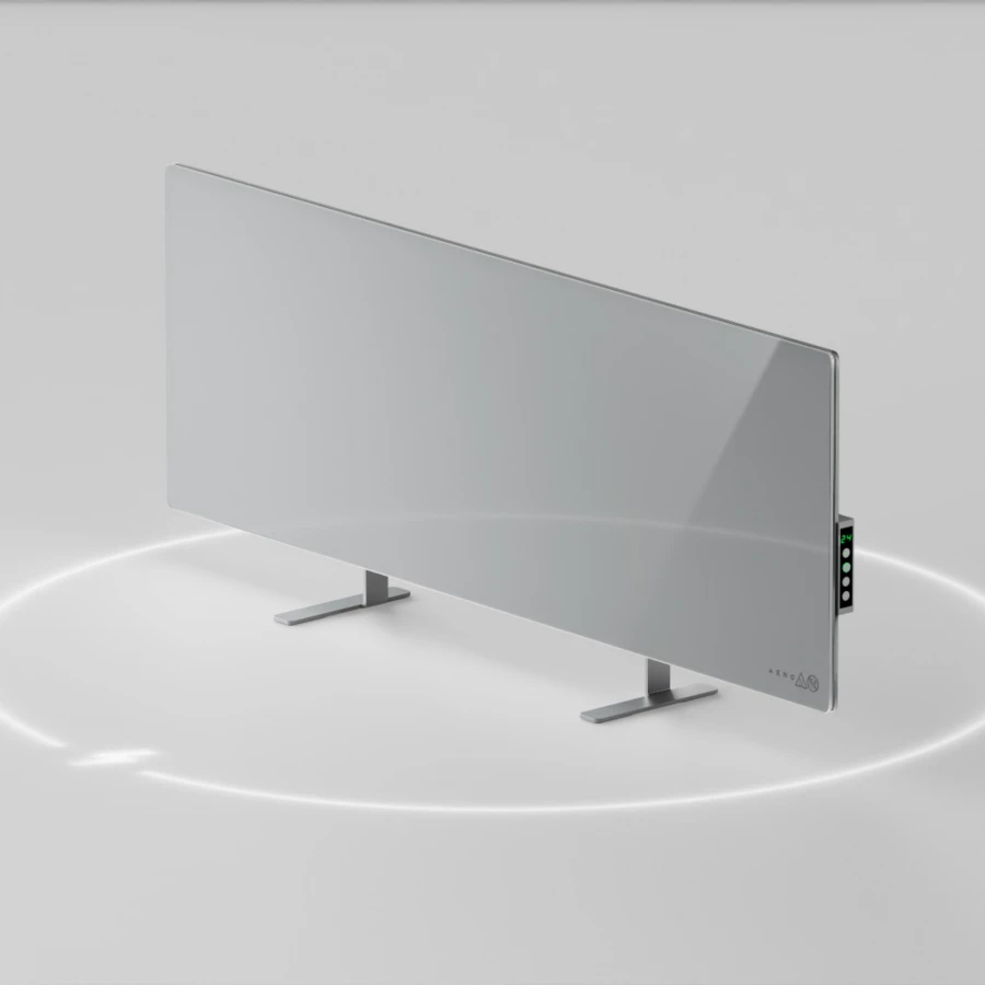 Ngrohës smart AENO Premium Eco AGH0005S 700W, xham i temperuar, infrared+konveksion, Gri