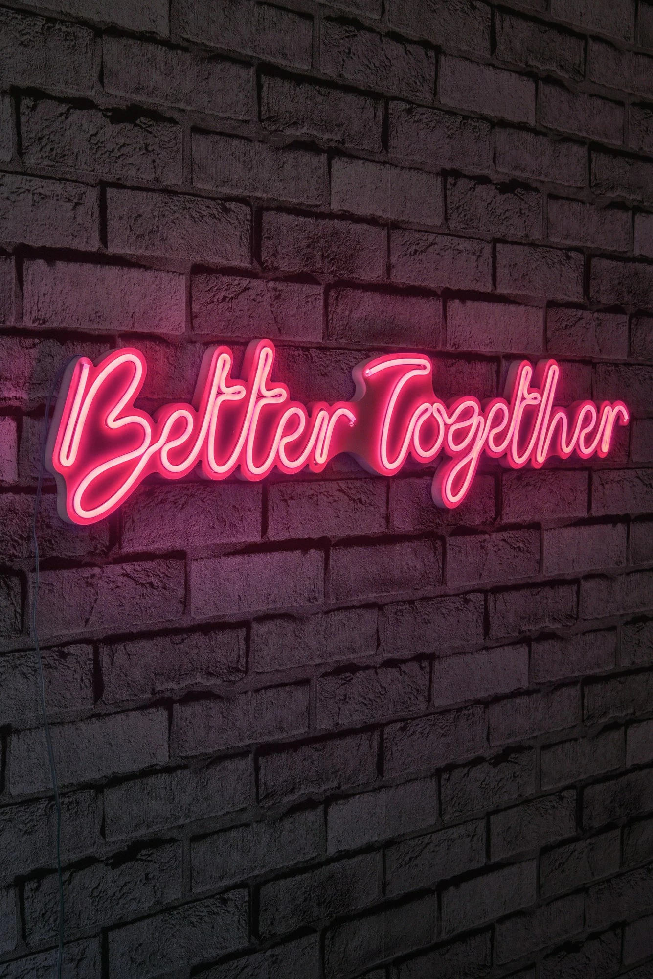 Dekor dritash LED plastike, Better Together, rozë