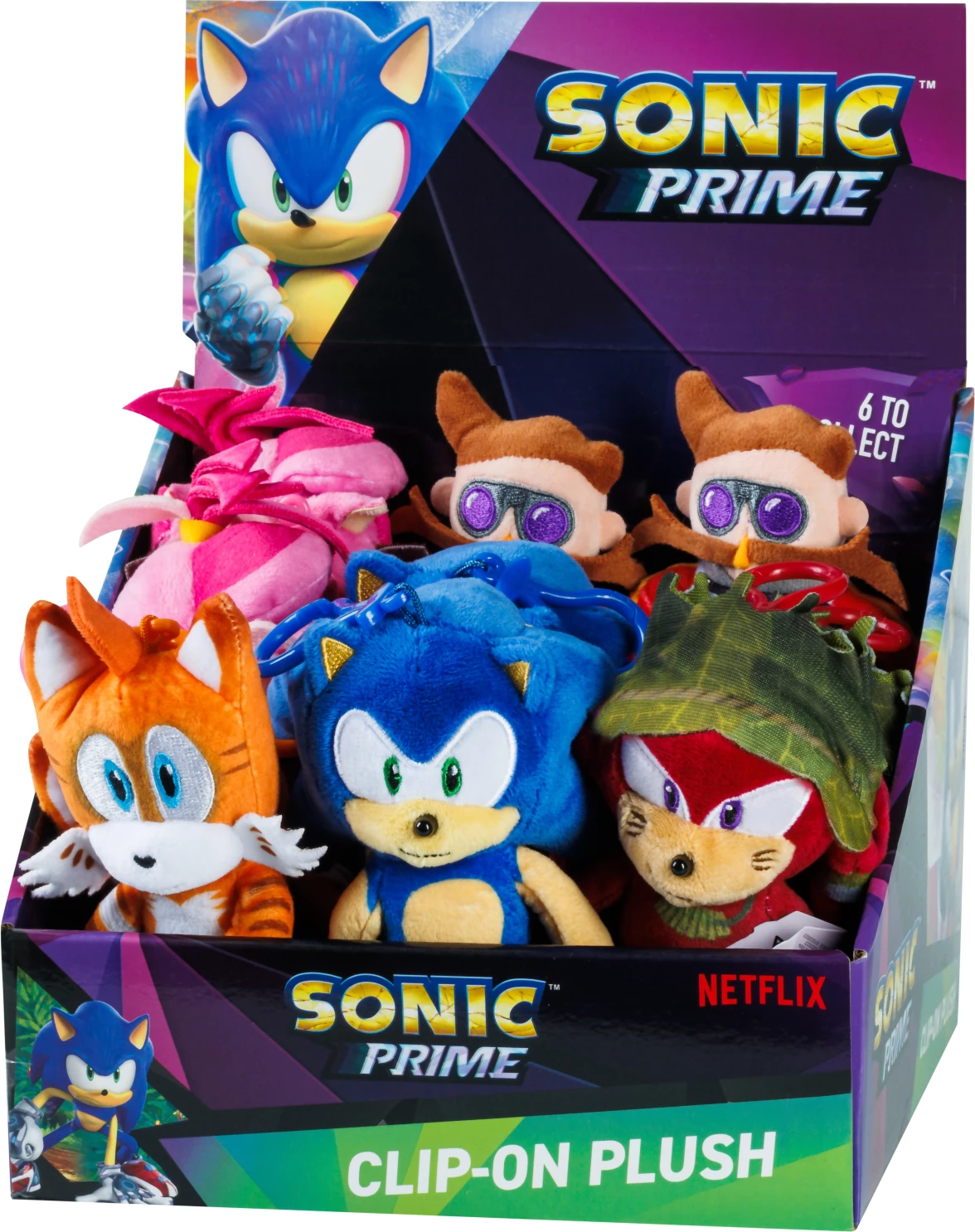 Obesek plush me klips P.M.I. Sonic Prime 15 cm, 1 copë (model i rastësishëm)