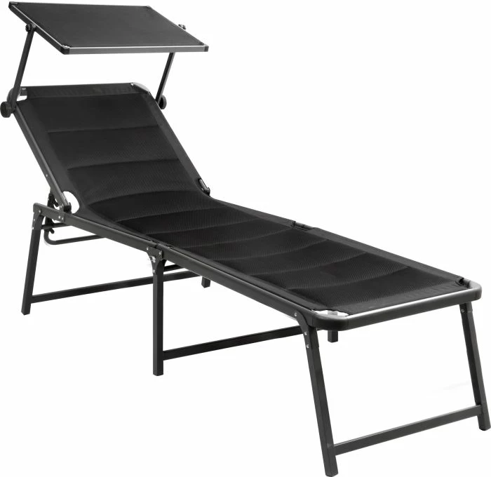 Shezlong kampingu BRUNNER Aravel High Duna 0410062N.C09, 198x64 cm, kapacitet 120 kg, i zi