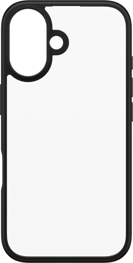 Mbështjellës PanzerGlass HardCase për iPhone 16, transparent, kornizë e zezë