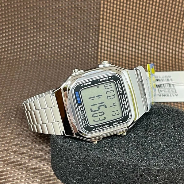 Orë dore Casio A178WA-1A, e argjendtë