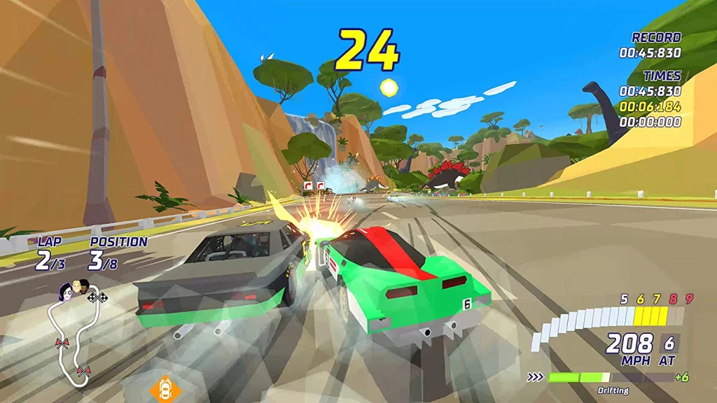 Lojë Nintendo Switch Curve Digital Hotshot Racing CIAB, kod shkarkimi, Big Boss Bundle Content Pack