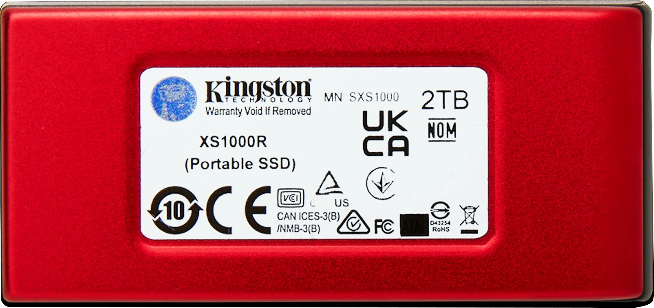 Disk i jashtëm Kingston XS1000 2TB, USB 3.2 Gen 2, i kuq