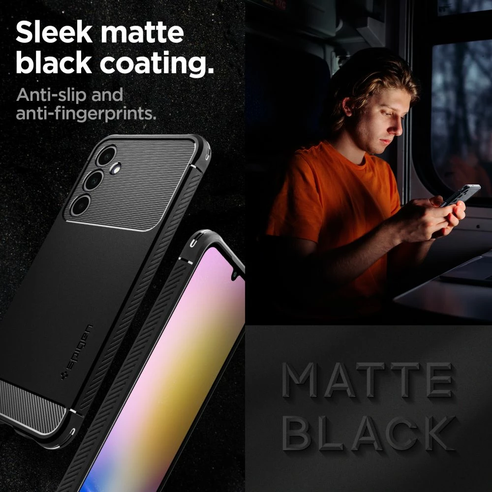Mbështjellës Spigen Rugged Armor për Samsung Galaxy A25/A25 5G, Matte Black