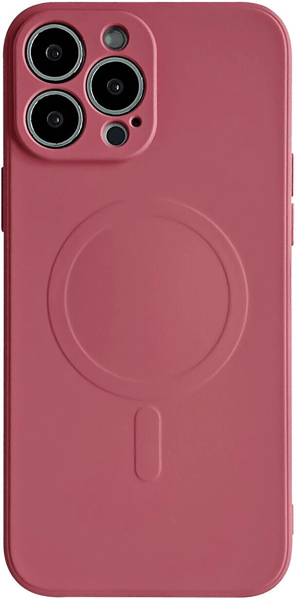 Mbështjellës ONASI 16084 për iPhone 14 Plus, silikon, MagSafe, mat, e kuqe