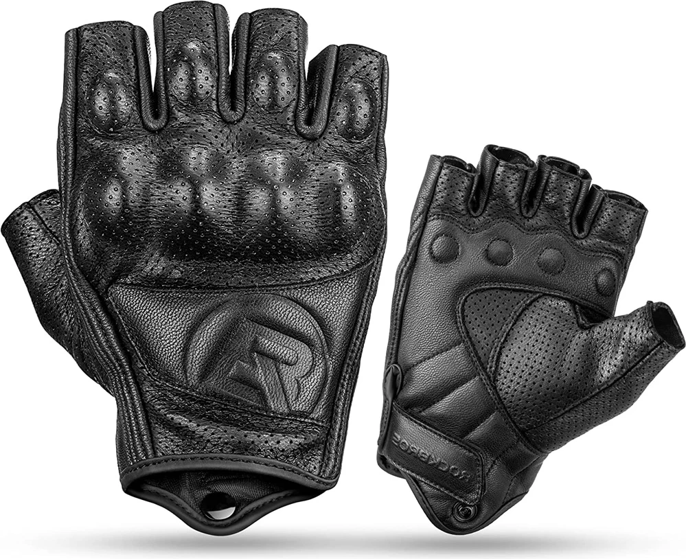 Doreza motoçiklete Rockbros 16220006004, eko-lëkurë, XL, e zezë