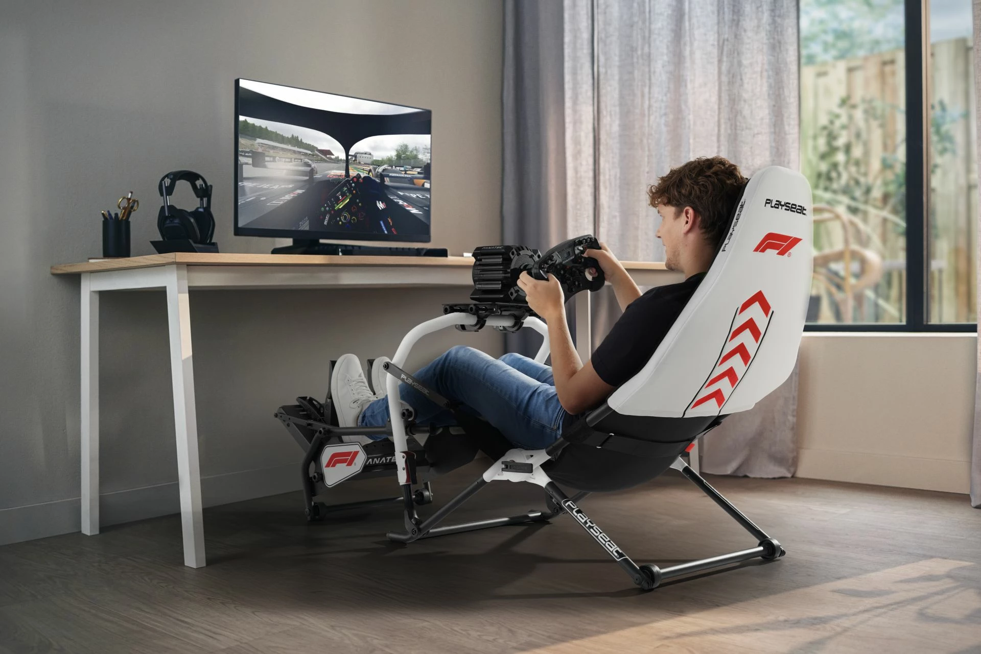 Sedilje sim racing Playseat Challenge DD F1 Edition, e bardhë/zezë