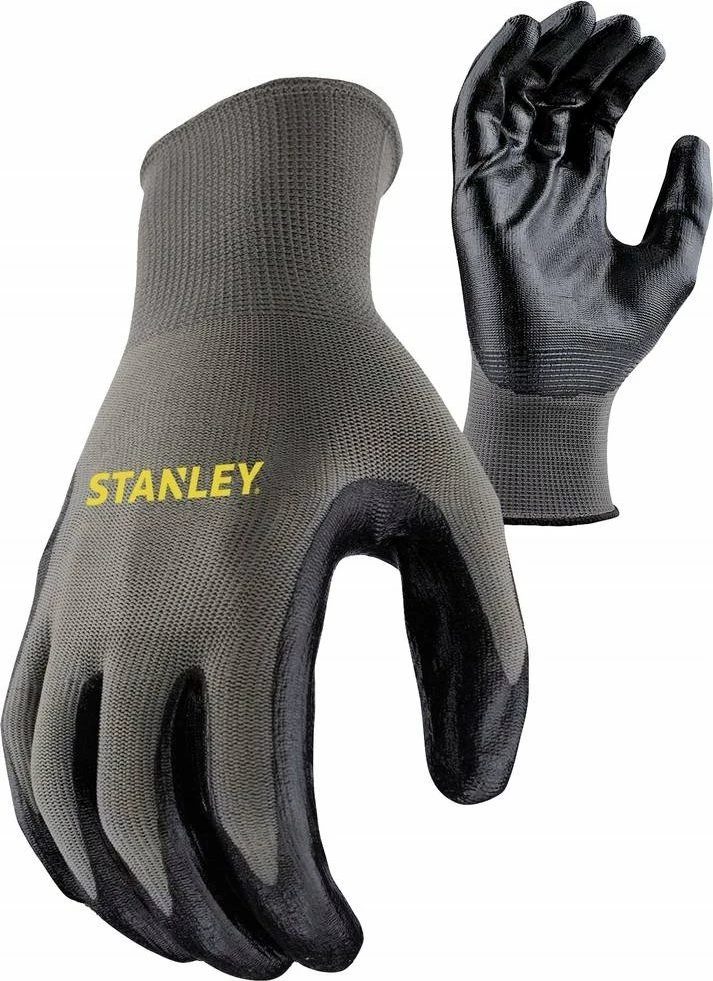 Doreza pune Stanley SY580L, nitrile dipped, madhësia 10 (L), gri/e zezë